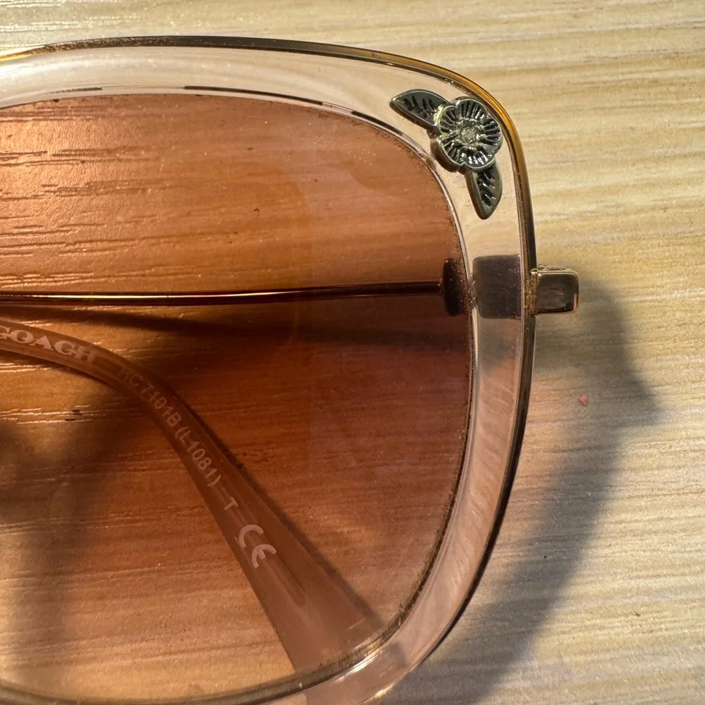 Coach Pink Gradient Square Sunglasses - Picture 5 of 6